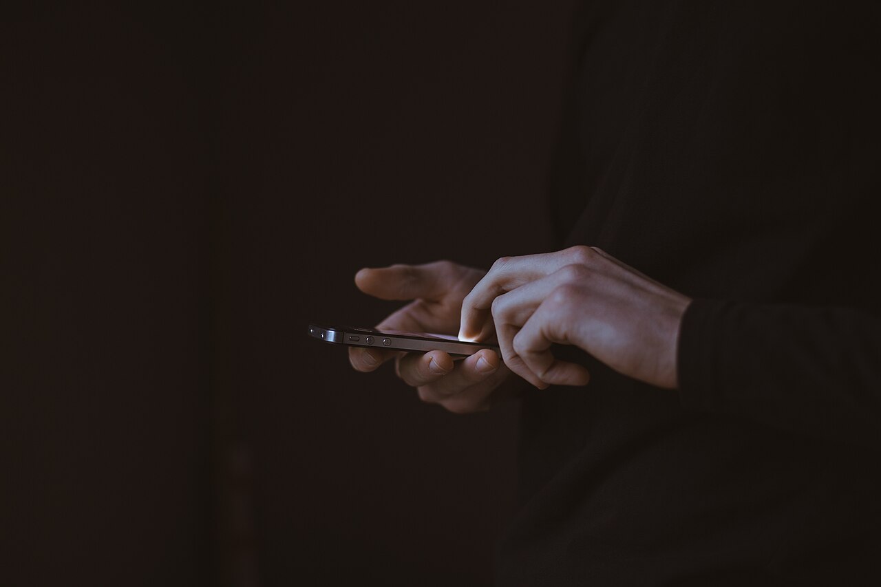 A person browsing on a smartphone
